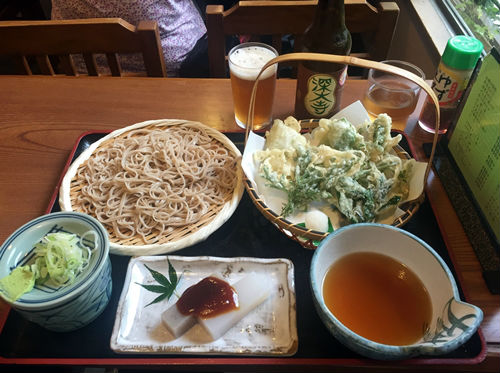野草天ぷらと蕎麦セット